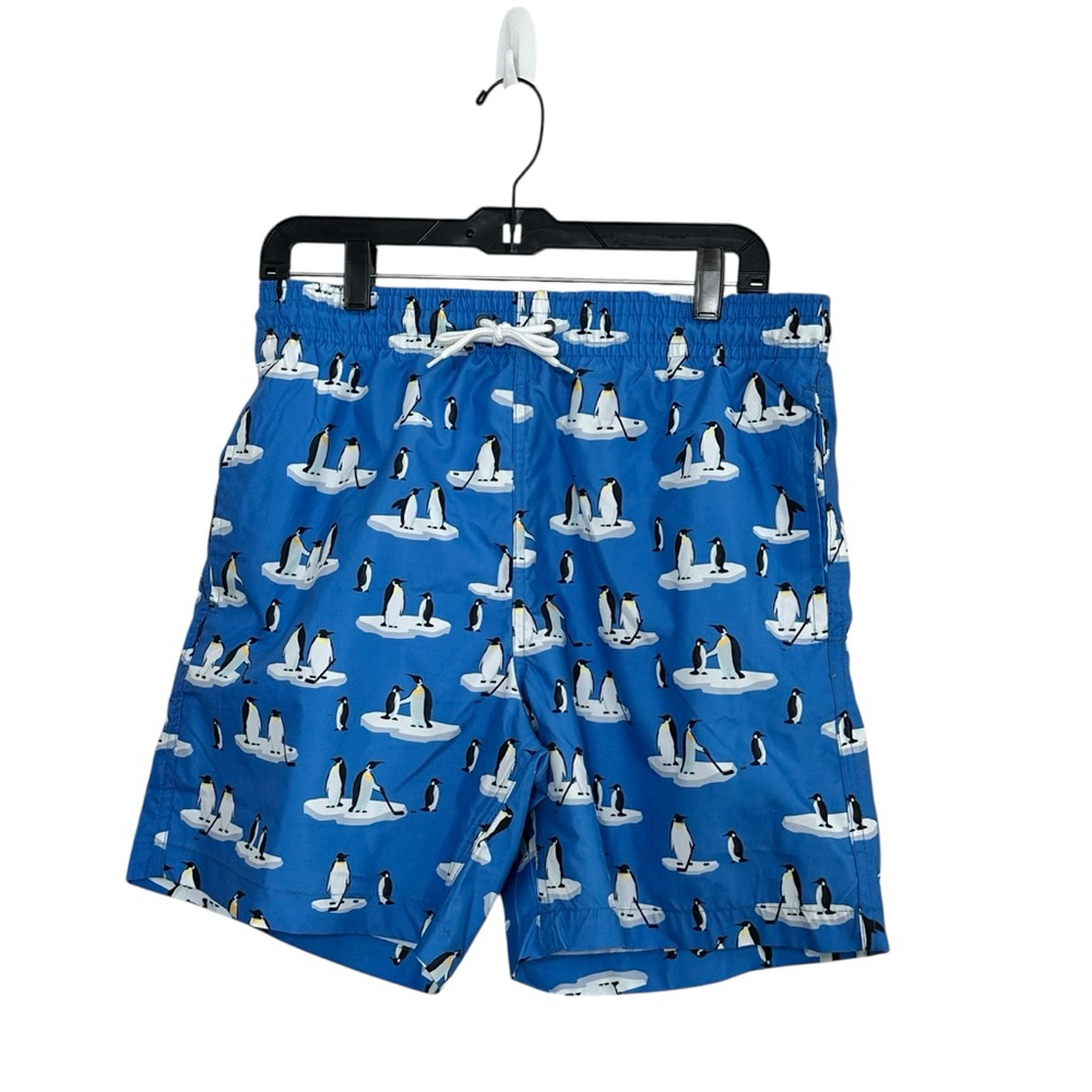 Trunks Penguin Hockey Blue Swim Trunks NWOT